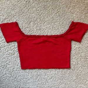 Forever 21 red crop top
